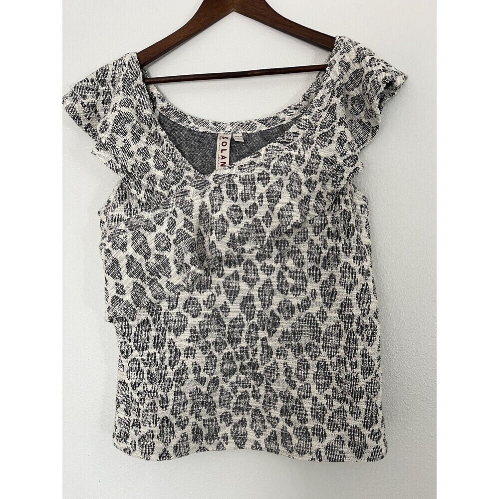 Dolan Anthropologie NWT $88 Animal Leopard Print Tapestry Assym Top Medium M USA